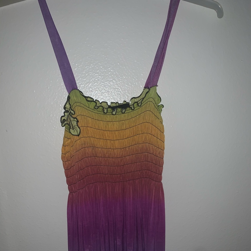 XL Rainbow multicolored summer dress